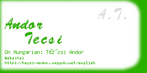 andor tecsi business card